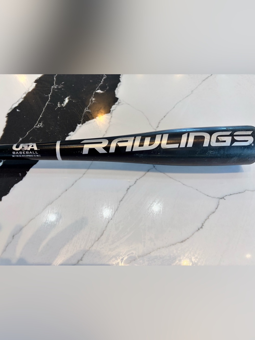 Rawlings Black Y-Ball Big Stick Baseball Bat with White Trim 2 5/8 diameter - Picture 3 of 11